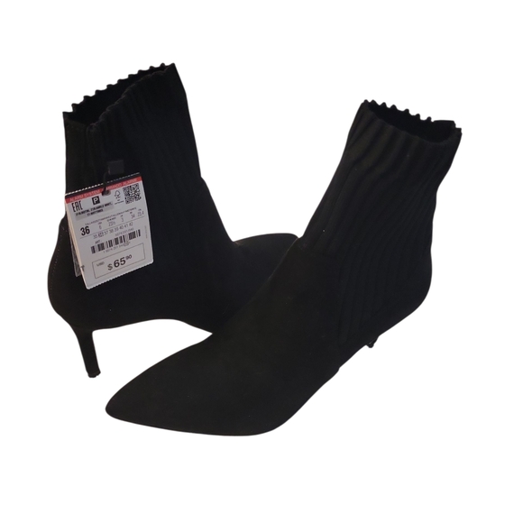 Zara Shoes - Zara Black Heeled Boots for Women